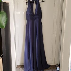 Steel Blue Kennedy Blue Bridesmaid Dress style: Rose